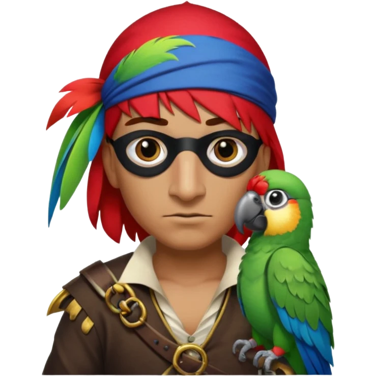pirate and parrot emoji