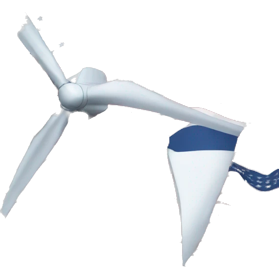 Wind turbine in usa flag colors emoji