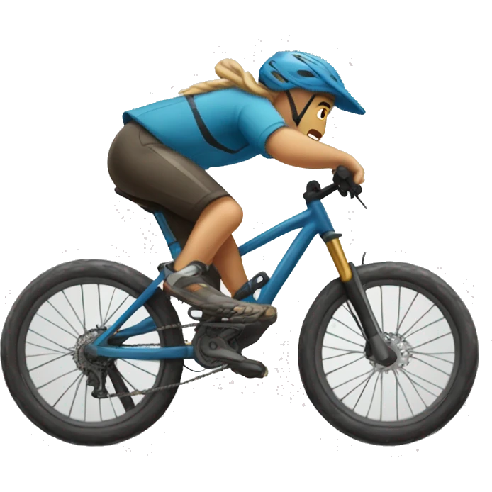 downhill mountain biking emoji