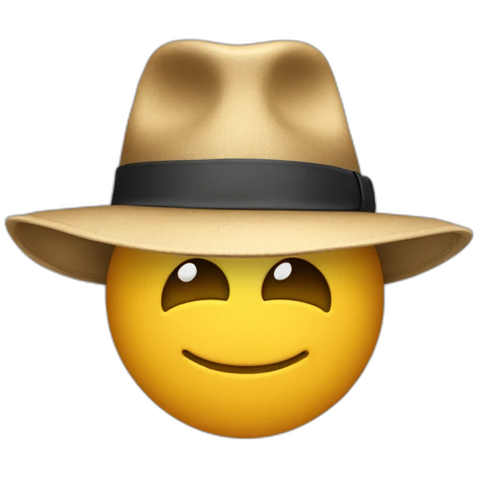 Chat portant un chapeau emoji