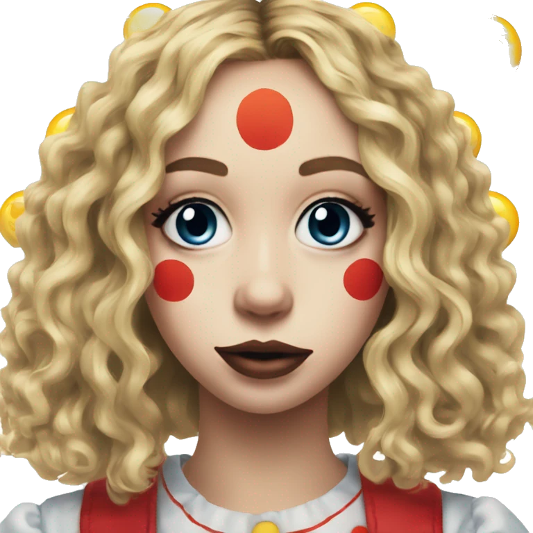 Sydney Sweeney with clown makeup emoji