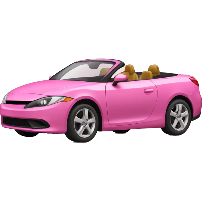 pink convertible car emoji