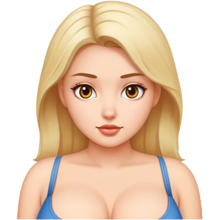 A girl with big boob emoji