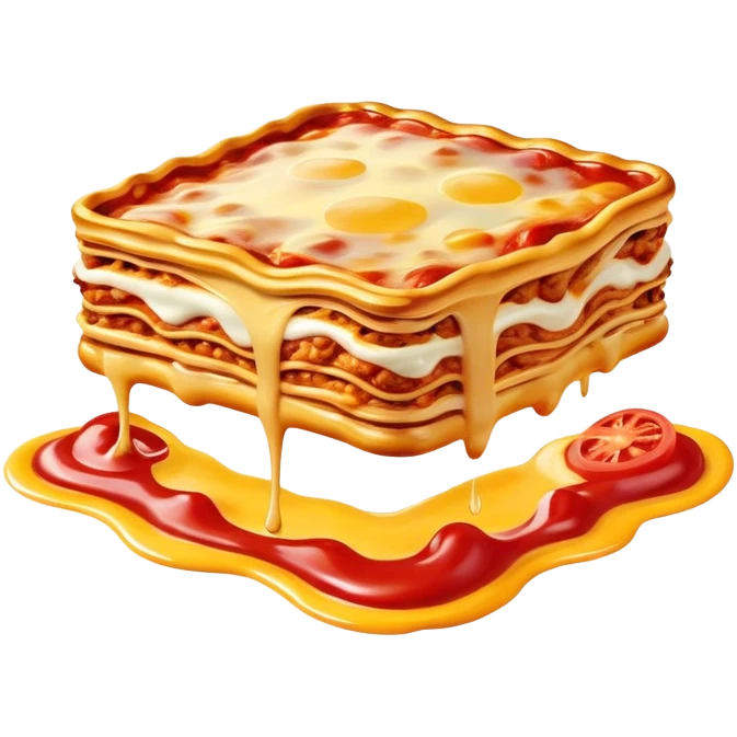 surreal salvadore dali style flying melting spam lasagna landscape emoji
