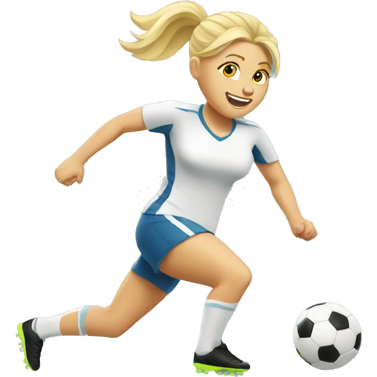 blond woman doing soccer tricks emoji