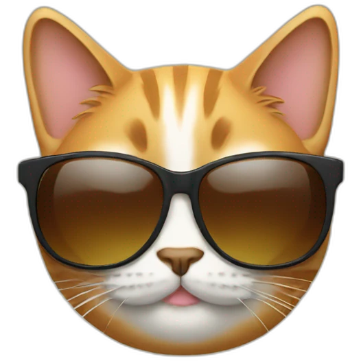 Cat with sunglasses emoji