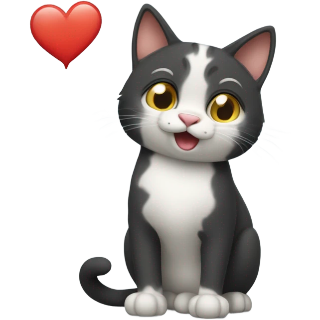 Cat says i love you bahar emoji
