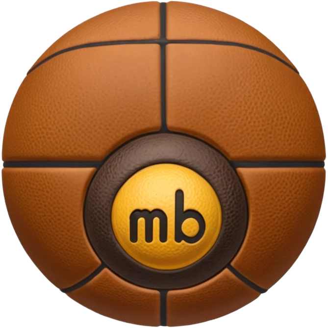 Pull-ball with MB written in the circle in on it emoji