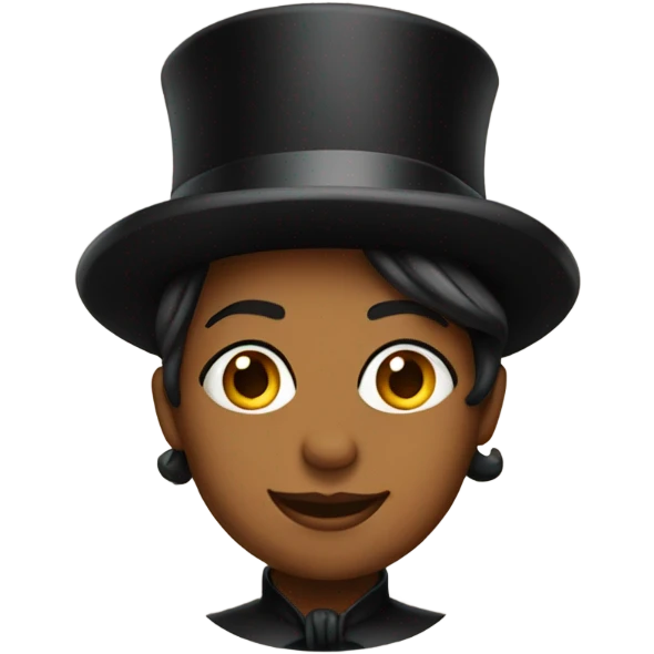 Juliana with tophat emoji
