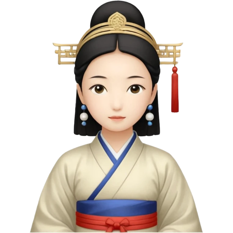 年轻女糕点师——单马尾，围裙，戴着白帽子，拿着奶油袋 emoji