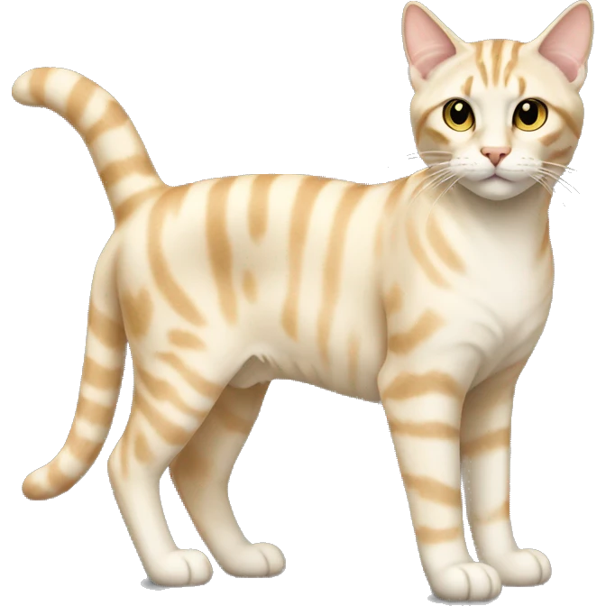 Light Cream tabby full body emoji