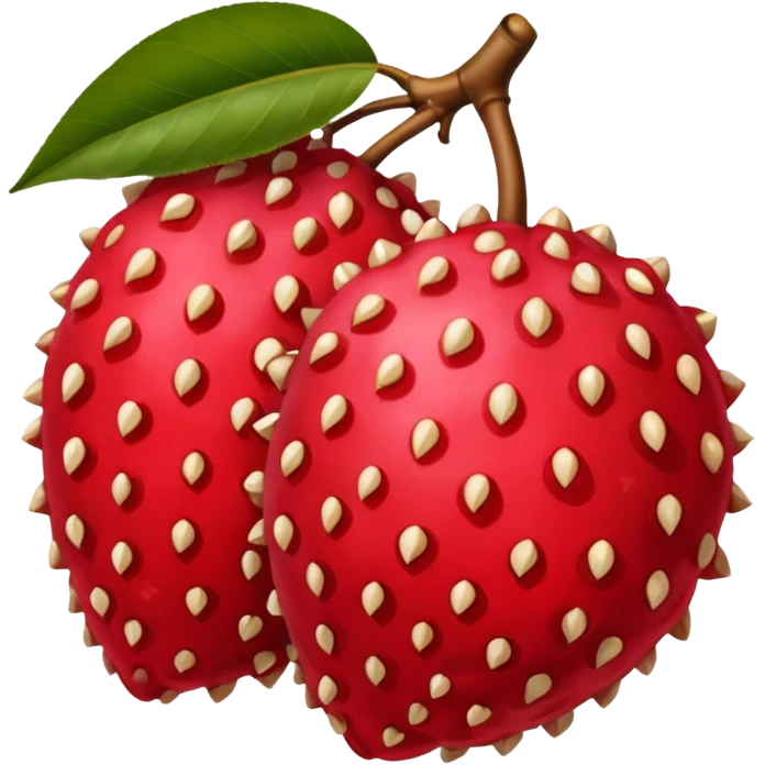 a pair of litchi fruit emoji