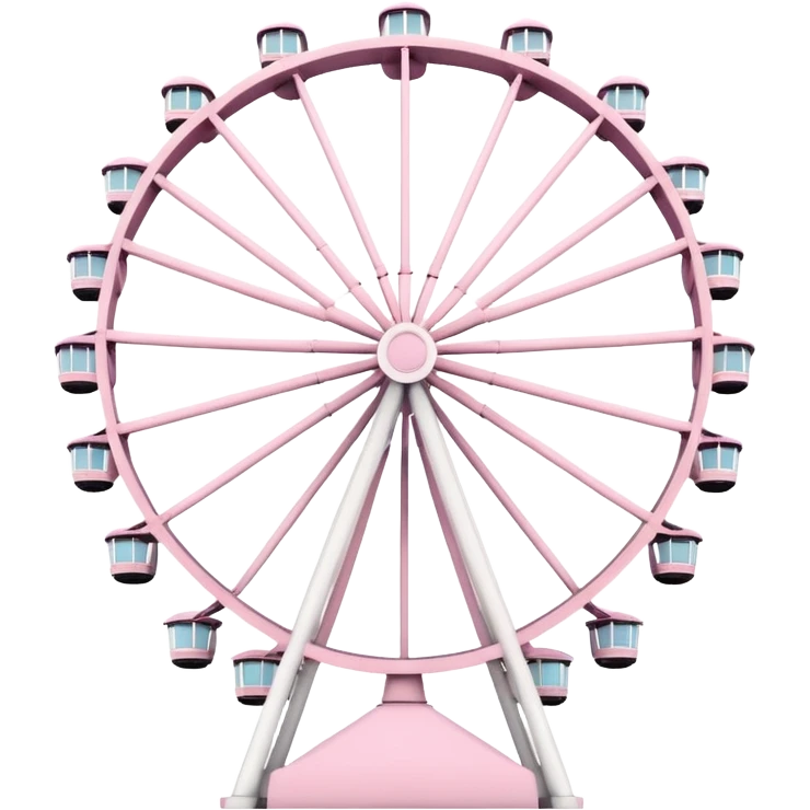 mix light pink and white theme park Ferris wheel emoji