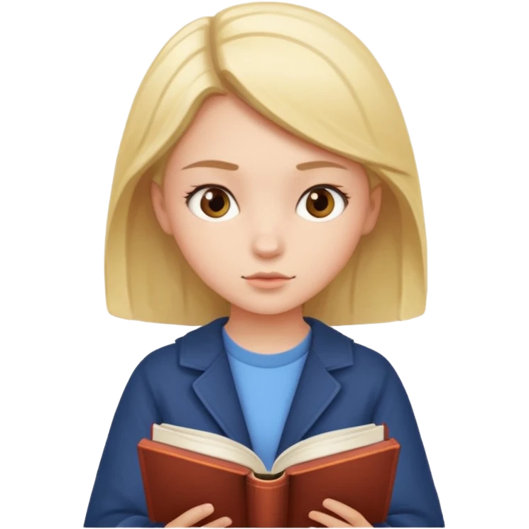 دختری که درس میخواند emoji