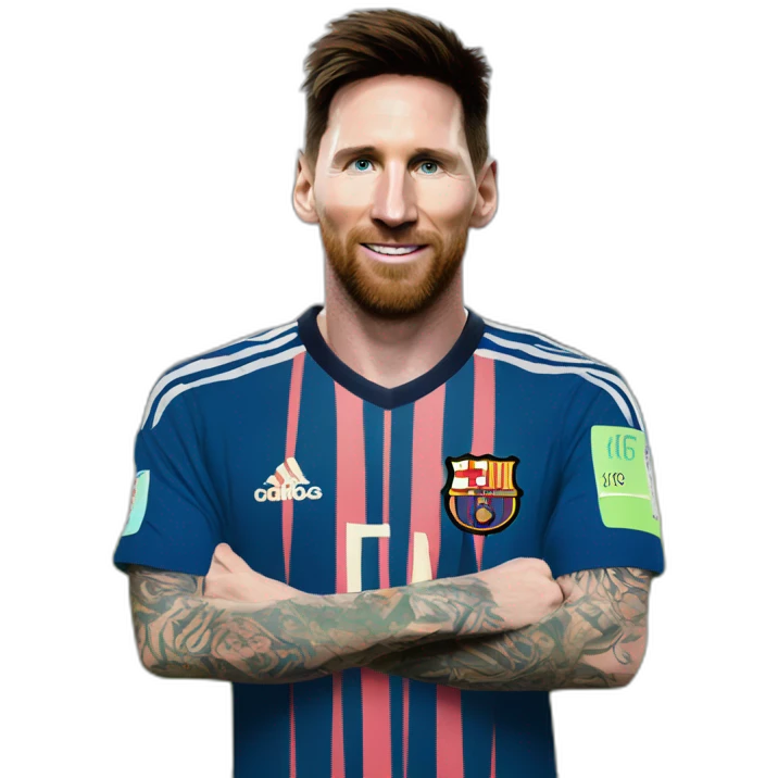 Messi soulevant la coupe du monde emoji