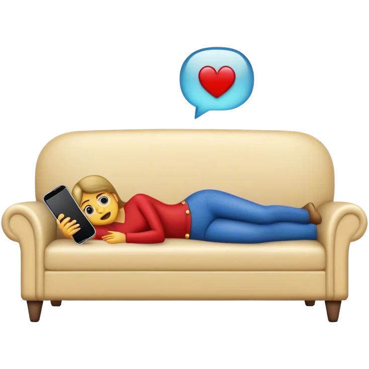 Big iPhone on therapist couch emoji