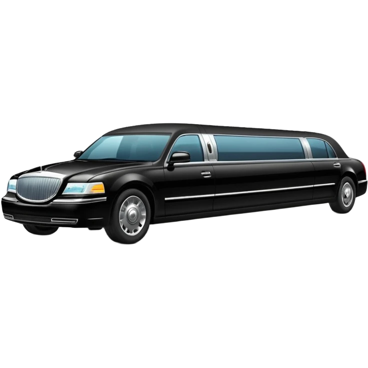 Long black limousine emoji