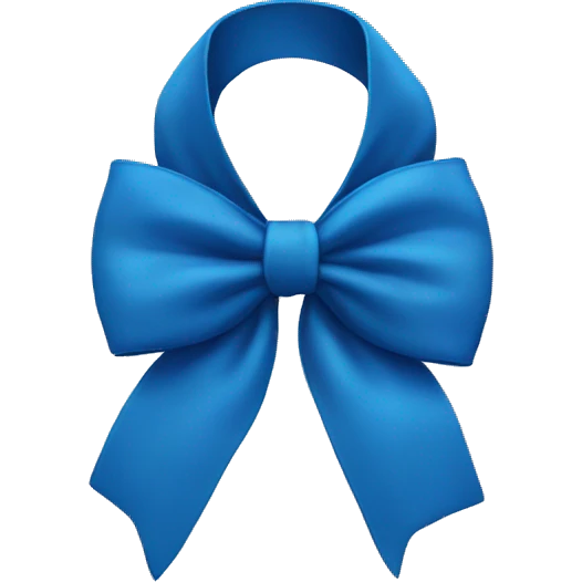 a blue bow emoji