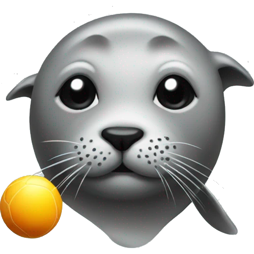 Seal balancing a ball on its nose emoji