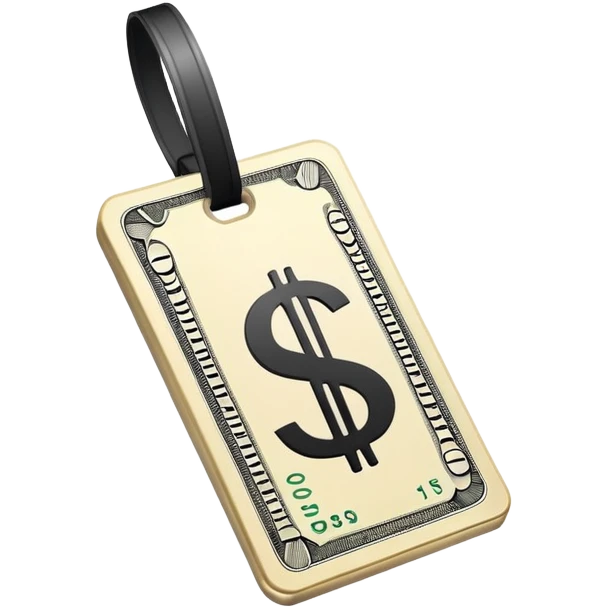 price tag with dollar symbol emoji