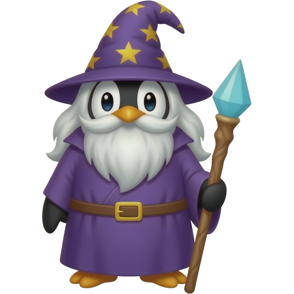 Penguin Wizard emoji
