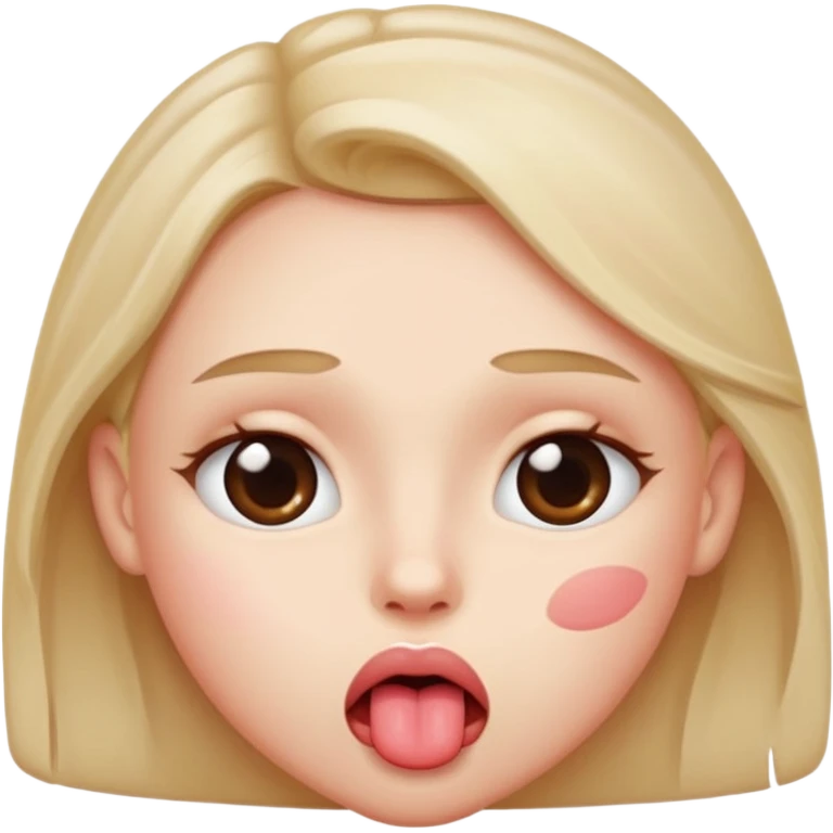 a blushing face with a tongue out and eyes crossed over emoji