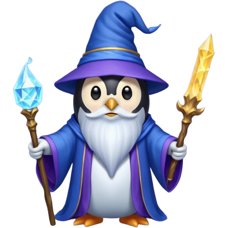 Penguin Wizard emoji