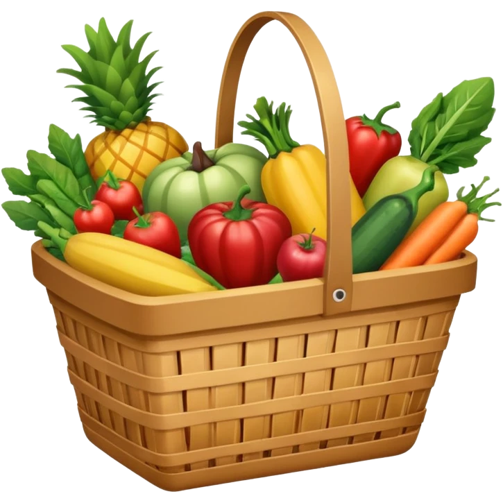 basket with supermarket products emoji