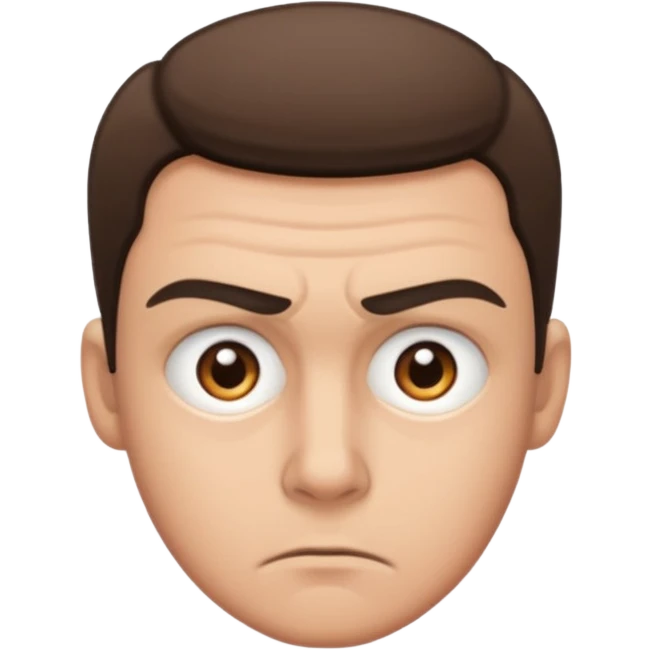 brain thinking, concentrated expression emoji