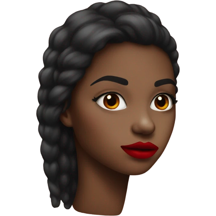 black paint red lips emoji