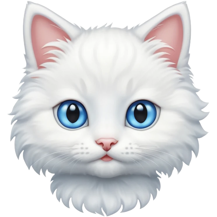 Белый котёнок  emoji