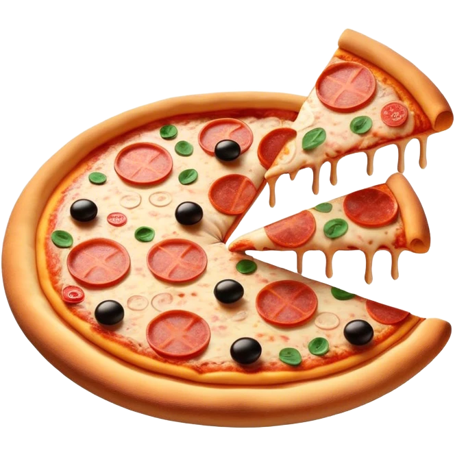 Pizza with "Happy birthday" emoji