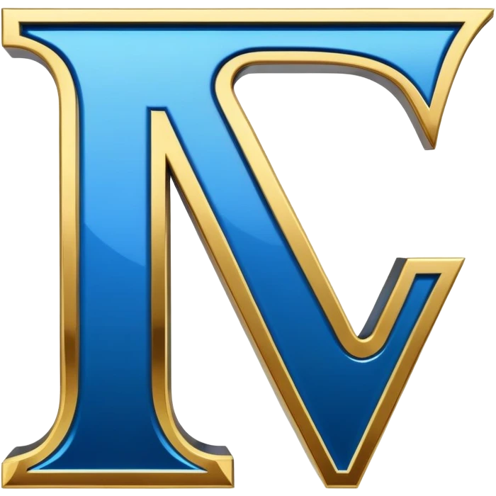Bold Black-Blue-White-Gold Font Capital Letter “i” emoji