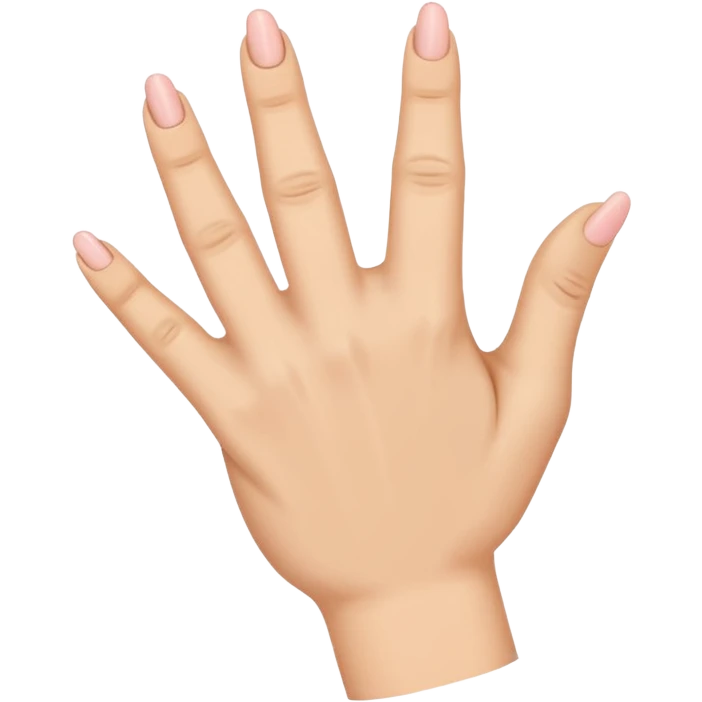 A regular hand with the thumb, index, and middle finger up and the ring and pinky finger down emoji