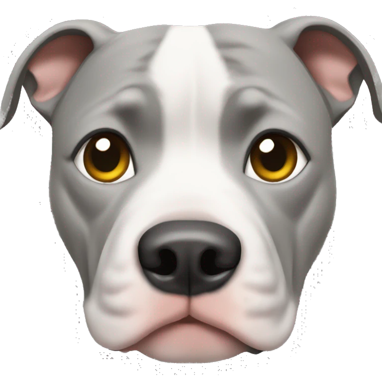 Pitbull with grey hairs emoji