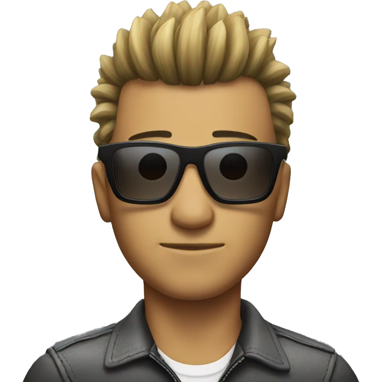Man with a Mohawk and sunglasses emoji