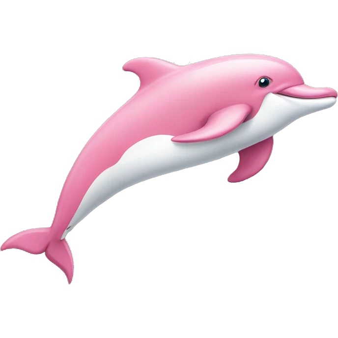 Pink dolphin wearing necklace  emoji