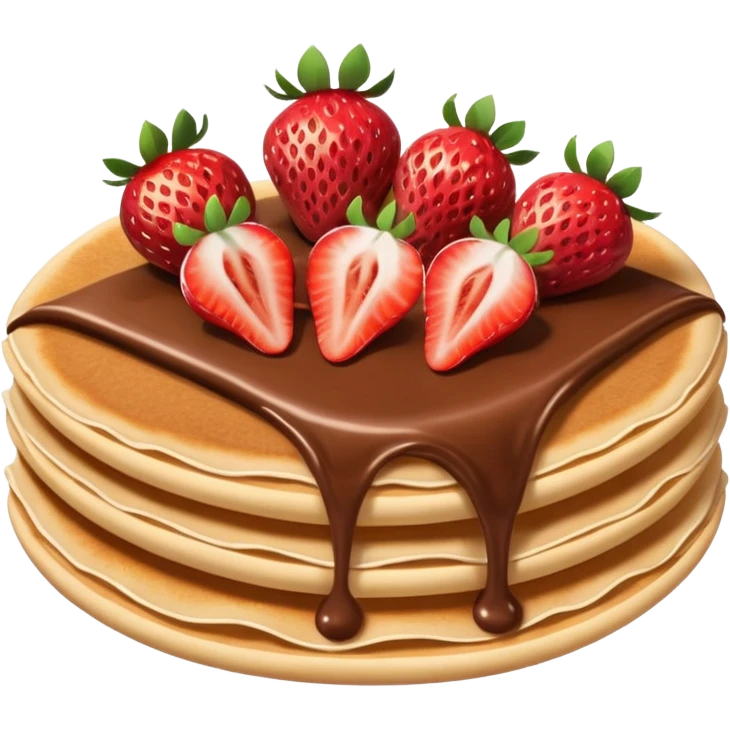 Nutella crepe with strawberry’s  emoji