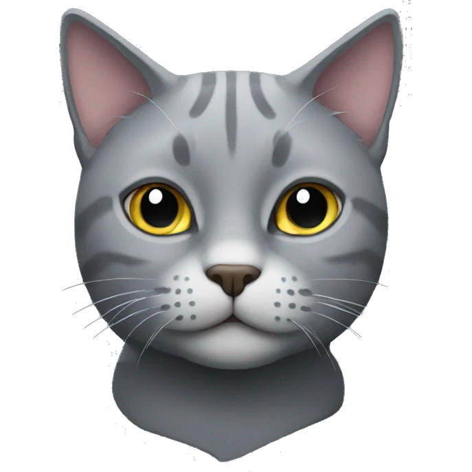 Grey cat emoji