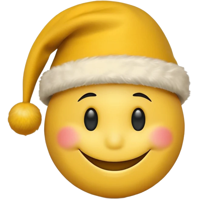 smiley face in a New Year's hat emoji