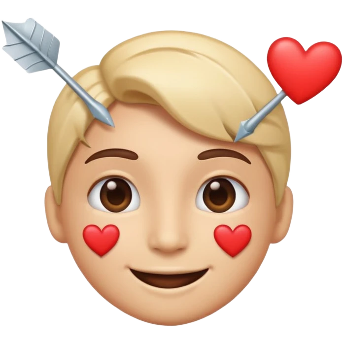 Quiero un emojis con una cara enamorada pero con el corazón de flecha emoji