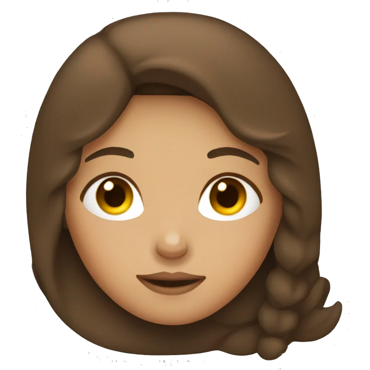 Girl with brown hair sleeping emoji