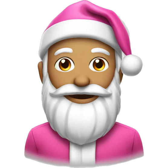 Santa with pink hat emoji