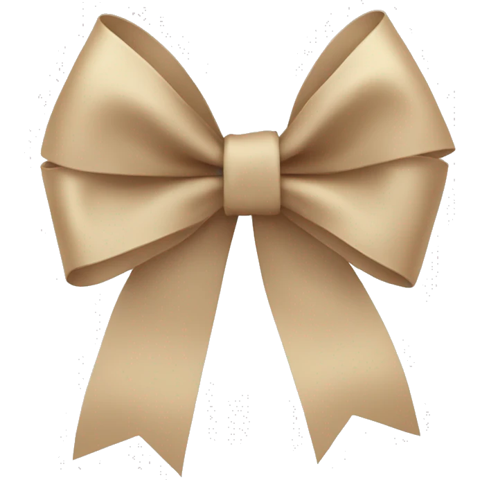 beige ribbon bow emoji