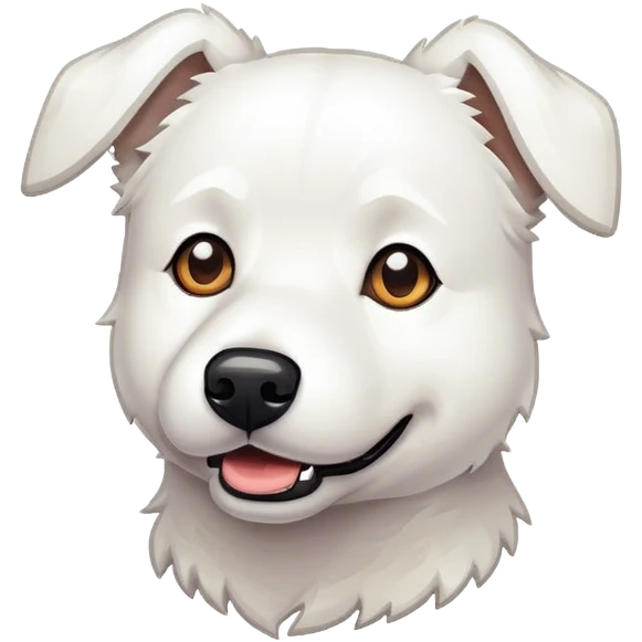 Pixel art white dog raper emoji