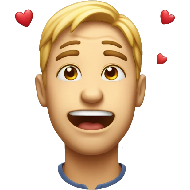 Face that’s drooling with hearts around it emoji