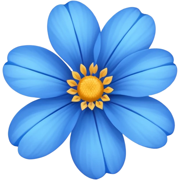 blue flower emoji