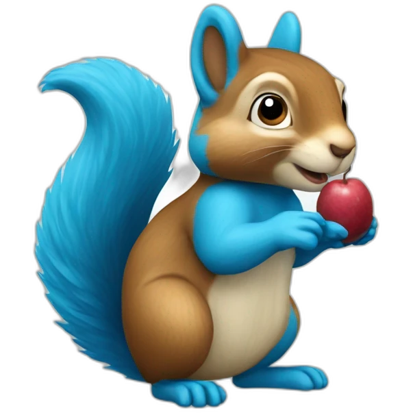 blue pear squirrel emoji