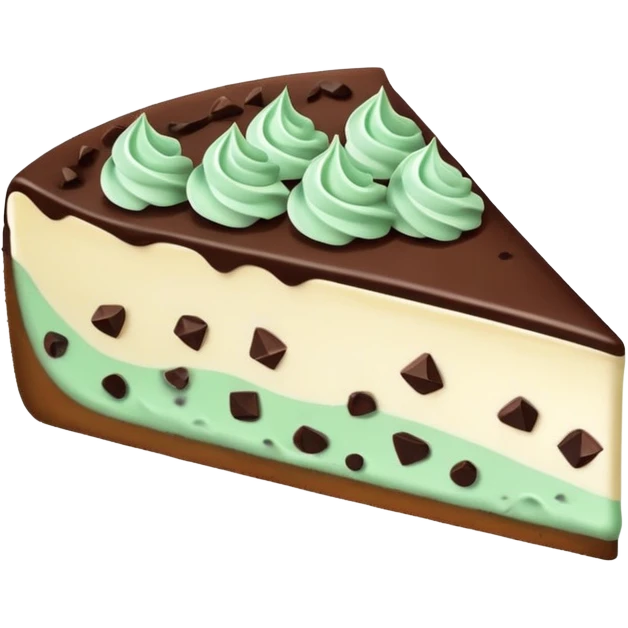 Mint chocolate chip cheesecake slice  emoji