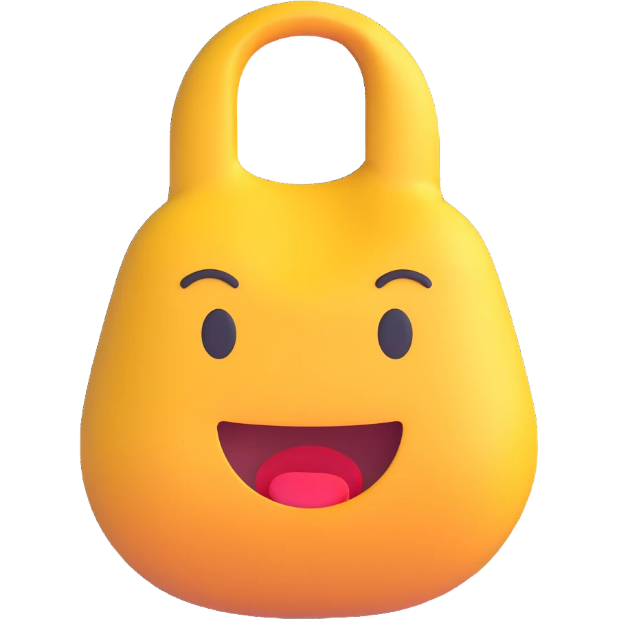 reusable bag, 3D emoji style, soft and rounded emoji